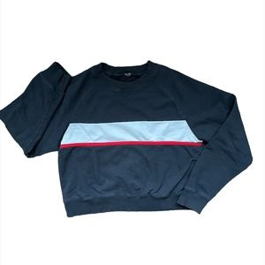 John Gault Brandy Melville navy cropped Sweatshirt